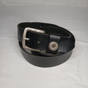 Remington Belt Mens 2X Black Genuine Leather 12GA Shotgun Shell Conchos Rugged